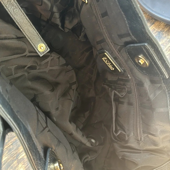 FURLA BLUE AND TAUPE GREY color block   LEATHER BAG - Picture 10 of 15